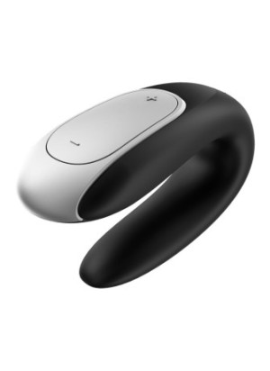 Sextoy de couple vibrant USB connecté Double Fun noir - CC5972560010